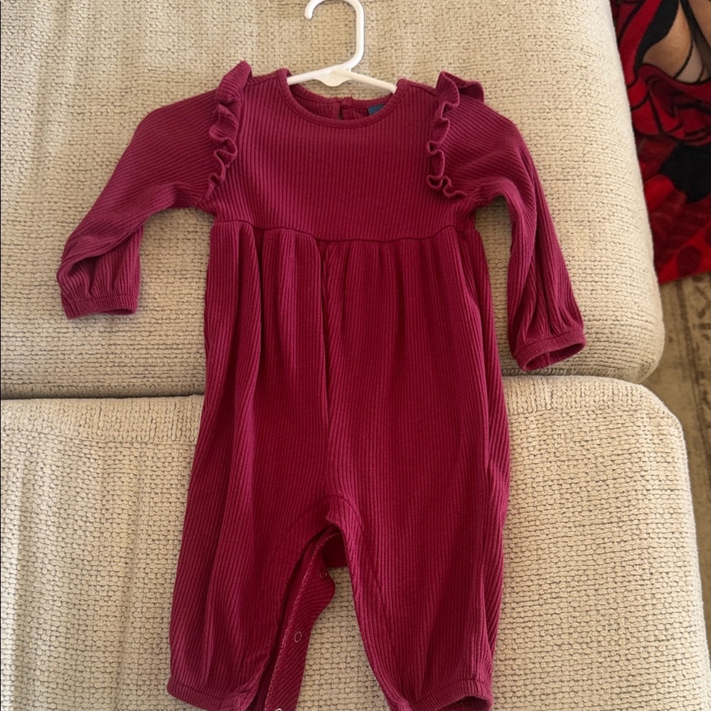 Old Navy Maroon Baby Romper